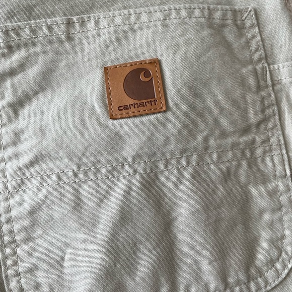 Carhartt Utility Work Pants Loose Relaxed Fit Canvas Khaki Tan 32X32 - Picture 9 of 12